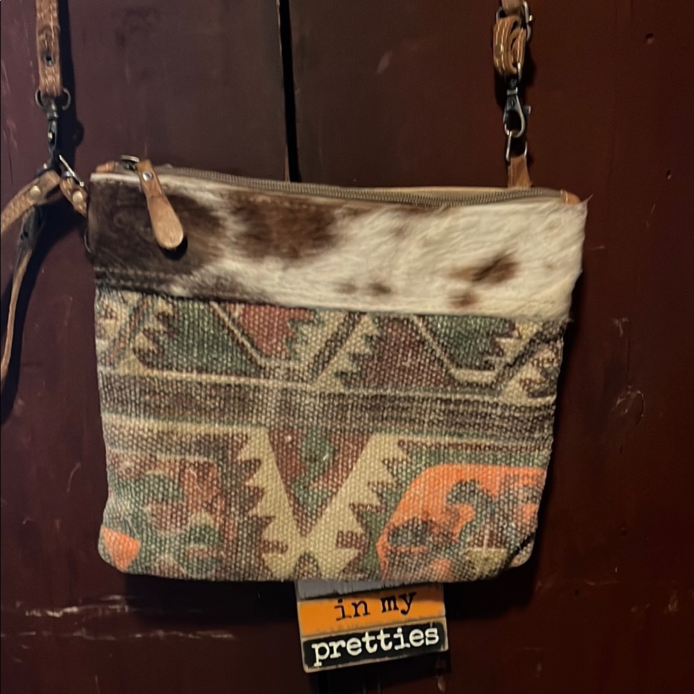 Brown and Cream Patterned Bag